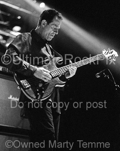 Photos of Bass Player John Paul Jones of Led Zeppelin in Concert by Marty Temme