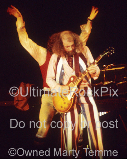 Photos of Ian Anderson and Martin Barre of Jethro Tull in 1976