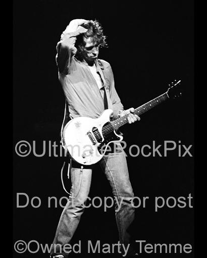 Photos of Keith Richards of The Rolling Stones Playing a Les Paul Junior in Concert in 1979 by Marty Temme