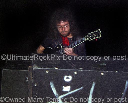 Photos of Robert Fripp of King Crimson Playing a Gibson Les Paul in 1971 by Marty Temme