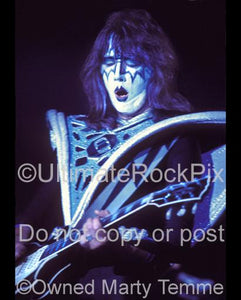 Photos of Guitarist Ace Frehley of Kiss in Concert in the 1970's by Marty Temme