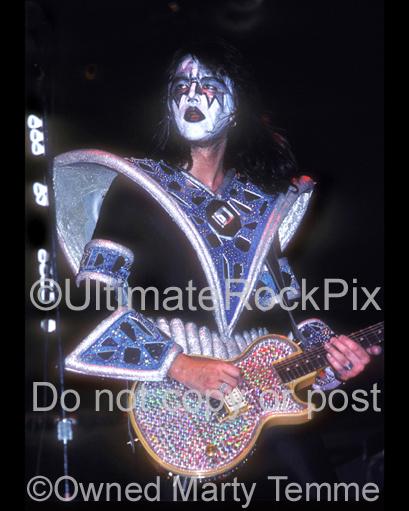 Photos of Guitar Player Ace Frehley of Kiss in Concert in the 1970's by Marty Temme