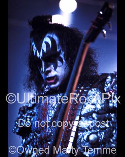Photos of Gene Simmons of Kiss Performing in Concert in the 1970's by Marty Temme