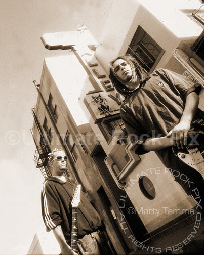Art Print of James Shaffer and Brian Welch of Korn during a photo shoot in 1994 by Marty Temme