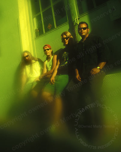 Photo of the band Kyuss during a photo shoot in 1994 by Marty Temme