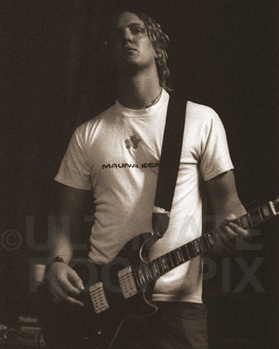 Sepia tint Art Print of Josh Homme of Kyuss in concert in 1994 by Marty Temme