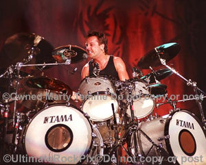 Photos of Drummer Lars Ulrich of Metallica in Concert by Marty Temme