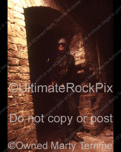 Photo of Layne Staley during a photo shoot in 1993 in the historic Seattle Underground by Marty Temme