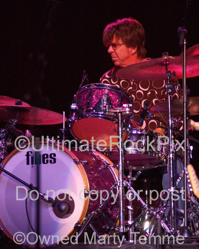 Photo of drummer Chris Layton of Kenny Wayne Shepherd and Stevie Ray Vaughan's Double Trouble in concert by Marty Temme