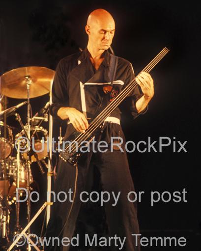 Photos of Tony Levin of Peter Gabriel in Concert in 1980 by Marty Temme