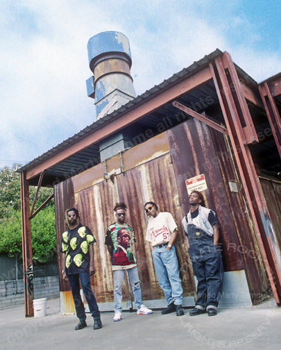 Photo of Living Colour during a photo shoot in 1993 by Marty Temme