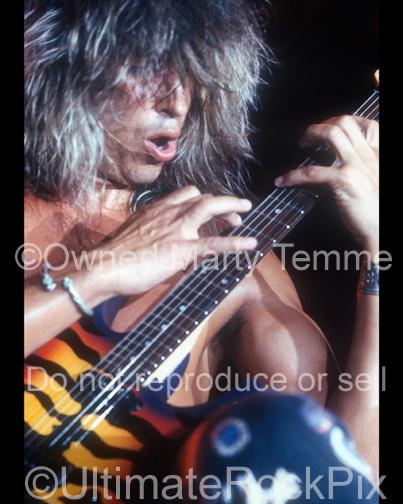 Photos of Guitarist George Lynch of Lynch Mob in Concert in 1991 in Long Beach, California