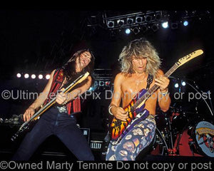 Photos of George Lynch and Anthony Esposito of Lynch Mob in 1991 by Marty Temme