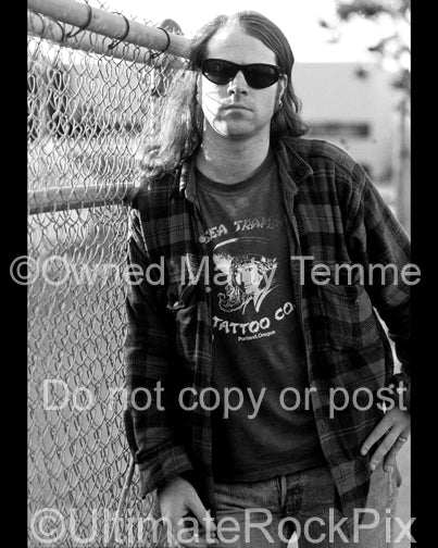Black and white photo of Mark Lanegan of Screaming Trees in 1993 by Marty Temme
