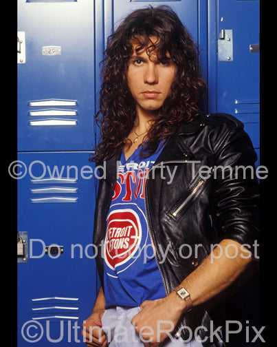 Photo of Mark Slaughter of Slaughter during a photo shoot in Detroit, Michigan in 1990
