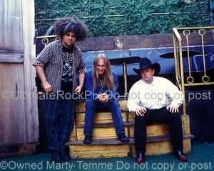 Photo of Buzz Osborne, Dale Crover and Mark Deutrom of Melvins in 1995 by Marty Temme