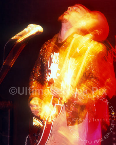 Photo of Mike Turner of Our Lady Peace in concert in 1995 by Marty Temme
