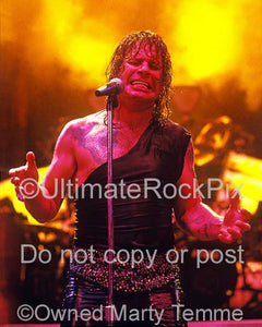 Photos of Ozzy Osbourne Performing in Concert in 1989 by Marty Temme