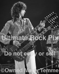 11" x 14" Limited Edition Print of Jimmy Page of Led Zeppelin in concert in 1973