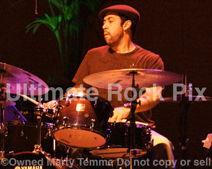 Photo of drummer Antonio Sanchez of Pat Metheny in concert by Marty Temme