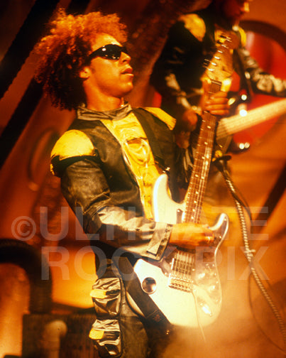 Photo of guitarist Adam Williams of Powerman 5000 performing onstage by Marty Temme