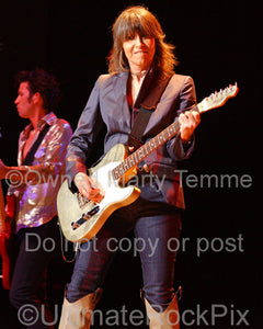 Photo of Chrissie Hynde of The Pretenders in concert in 2007 by Marty Temme