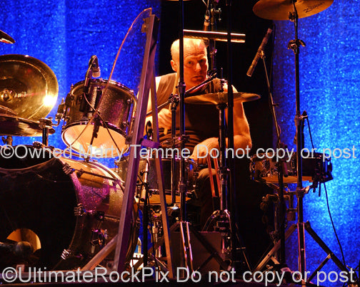 Photo of Martin Chambers of The Pretenders in concert in 2007 by Marty Temme