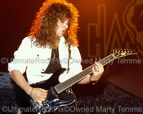Photos of Michael Wilton of Queensryche in Concert in 1989 by Marty Temme