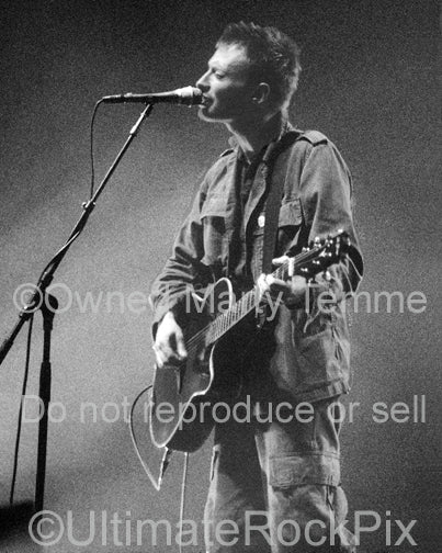 Art Print of Thom Yorke of Radiohead in concert in 1997 by Marty Temme