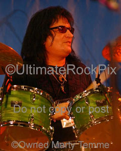 Photos of Drummer Bobby Rondinelli of Rainbow in Concert by Marty Temme