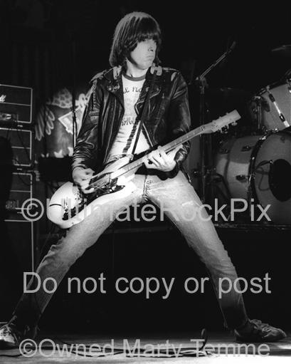 Photos of Johnny Ramone of The Ramones in Concert in 1979 by Marty Temme