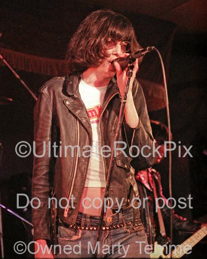 Photos of Singer Joey Ramone of The Ramones in Concert in 1978 by Marty Temme