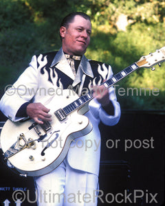 Photos of guitarist Jim Heath of The Reverend Horton Heat in concert by Marty Temme