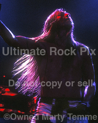 Art Print of vocalist Anthony Kiedis of The Red Hot Chili Peppers Onstage in 1992 by Marty Temme
