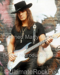 Photo of guitarist Richie Sambora of Bon Jovi during a photo shoot in 1991 by Marty Temme