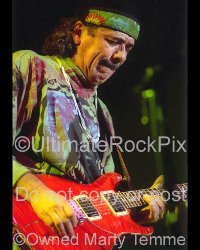 Photos of Carlos Santana of Santana in 1999 by Marty Temme