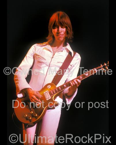 Photos of Guitar Player Tom Scholz of Boston Playing a Gibson Goldtop in Concert in 1978 by Marty Temme