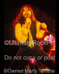 Photo of singer Bob Seger in concert by Marty Temme