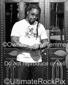 Photo of vocalist Lajon Witherspoon of Sevendust during a photo shoot in 2007 by Marty Temme