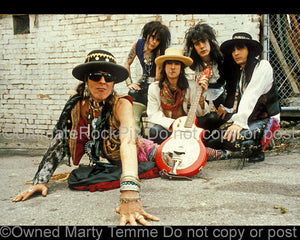 Photo of the band Shooting Gallery during a photo shoot in 1992 by Marty Temme