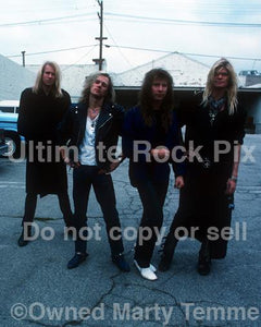 Photo of the  band Shark Island during a photo shoot in 1988 by Marty Temme