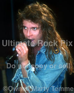 Photos of Vocalist Richard Black Onstage in Hollywood in 1988 by Marty Temme