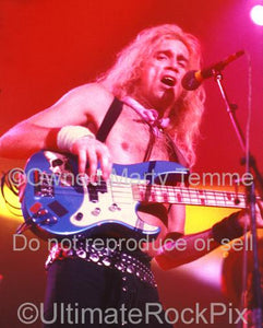 Photos of Bassist Billy Sheehan of Mr. Big in Concert in 1991 by Marty Temme