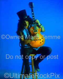Art Print of Slash of Guns N' Roses during a photo shoot by Marty Temme