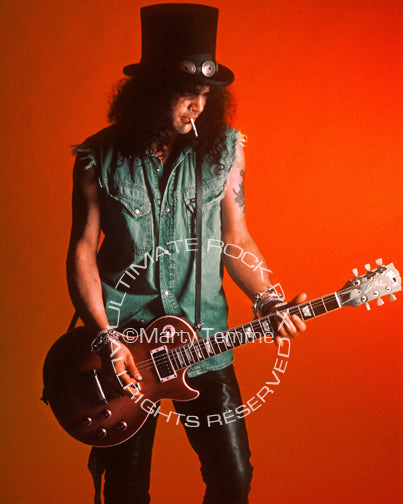 Art Print of Slash of Guns N' Roses during a photo shoot by Marty Temme