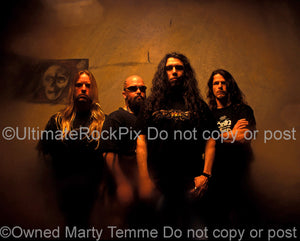 Art Print of Slayer during a photo shoot in 1998 by Marty Temme