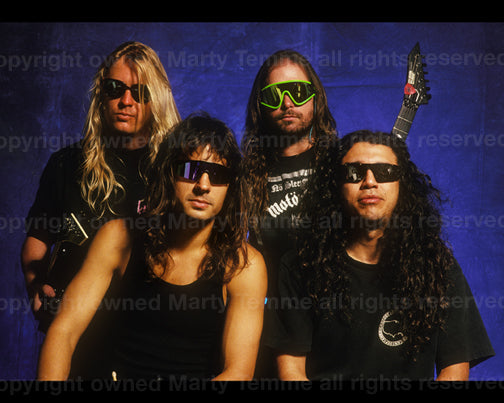  Photo of the band Slayer during a photo shoot in 1990 by Marty Temme