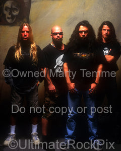 Photo of the Thrash Metal band Slayer during a photo shoot in 1998 by Marty Temme