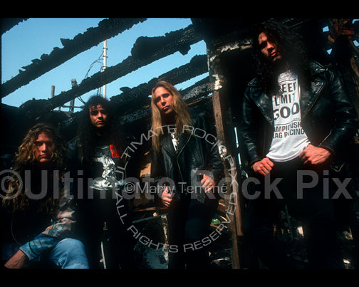 Photo of the band Slaughter during a photo shoot in 1992 by Marty Temme