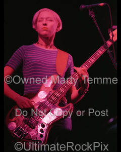 Photo of bassist D'arcy Wretzky of Smashing Pumpkins in concert in 1994 by Marty Temme